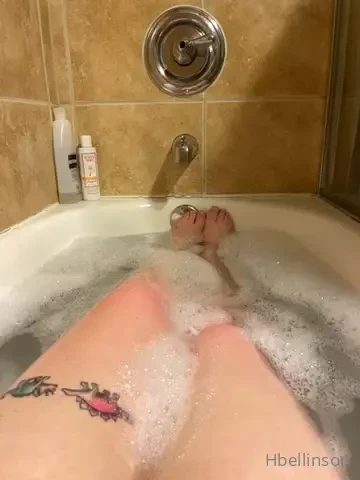 Had some time to take a warm bath because it s still cool here 