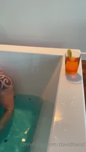 Drink in the hot water jacuzzi was very exciting do you want to see