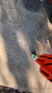 Green heels lime toenails