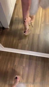 New 2020 11 07 black pedicure - clear mules figuring out which shoes