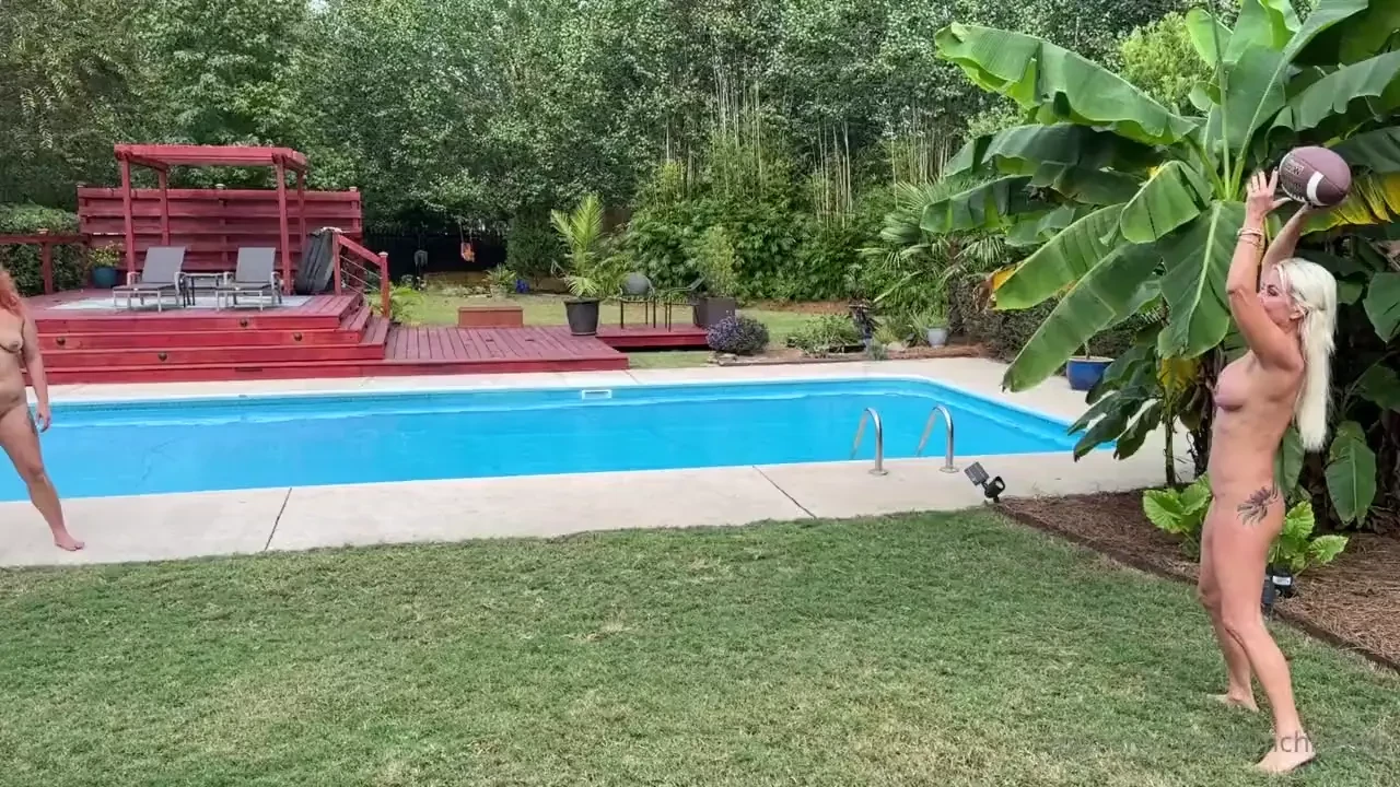 Football season is in in our sexy birthday suits showed 