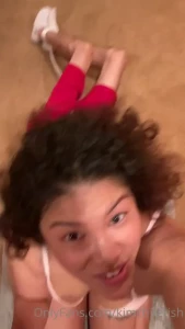 My human ashtray between me tied up and hanging out on a beautiful