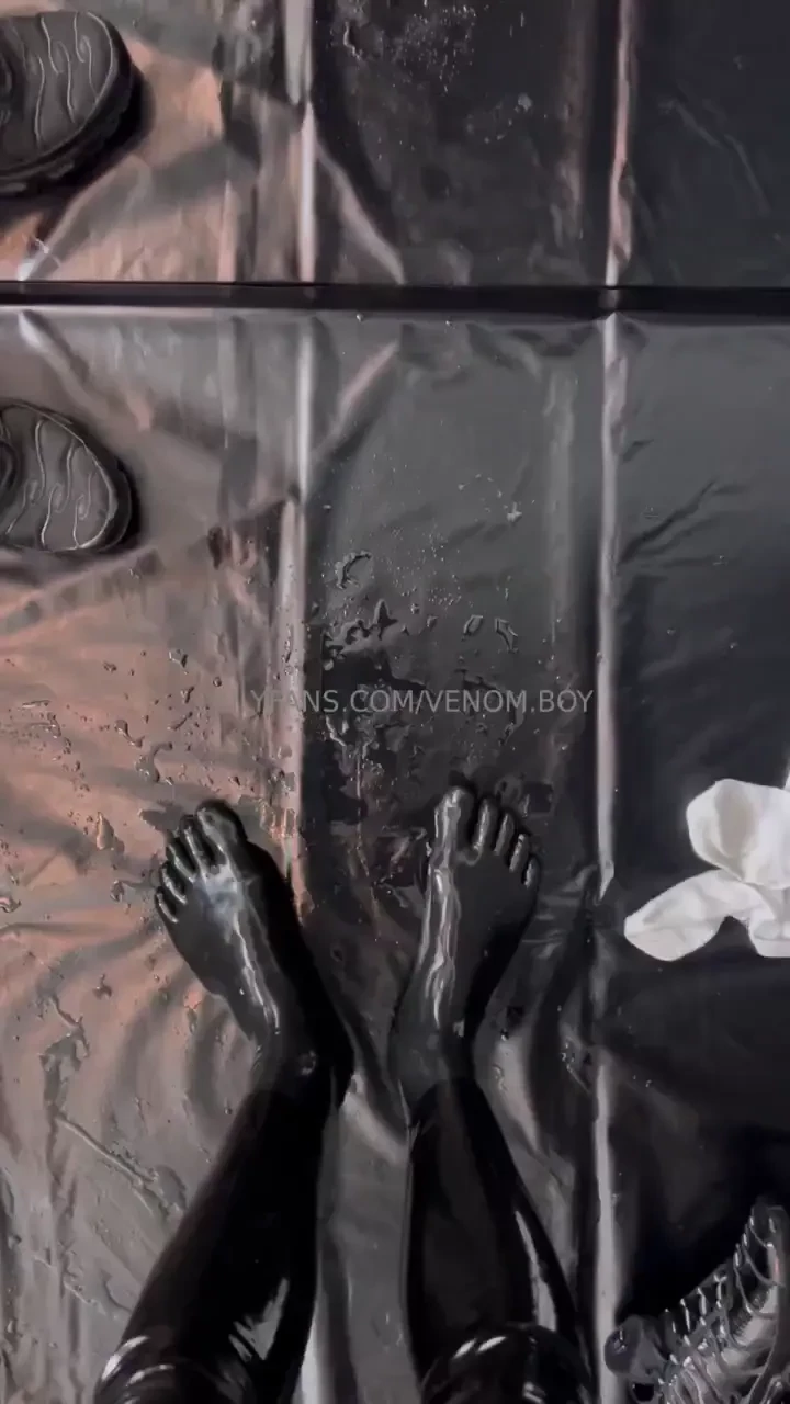 Your place is under my latex feet and hard cock 