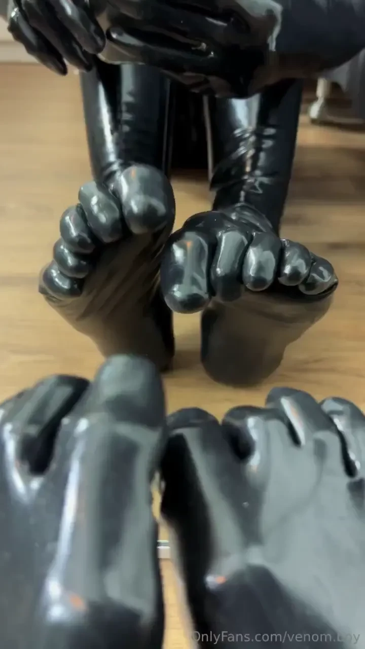 Take care of my latex feet 