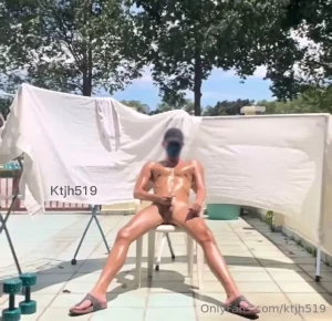 Masturbate under the hot sun sweat and heat make me harder free show