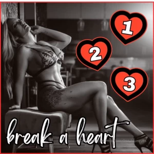 Break a heart prizes include moaning shower dildo ride video squirt