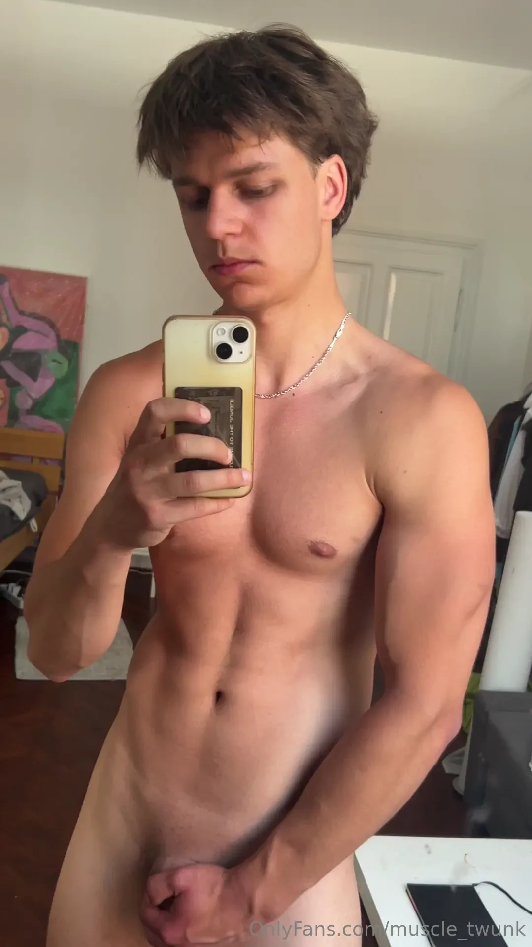 Flexing after the gym you watching closely 