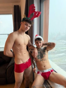 Santa s got his hat i ve got my horns and together we re about to make