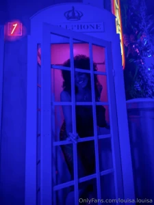 Taking a call at the club like