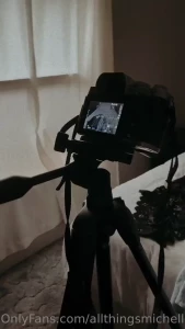 Behind the scenes of todays session can t go wrong with black lingerie