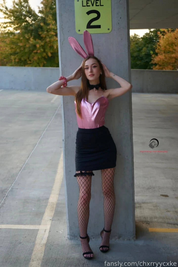 Pink playboy bunny professional pic set in costume head vid available part 9 