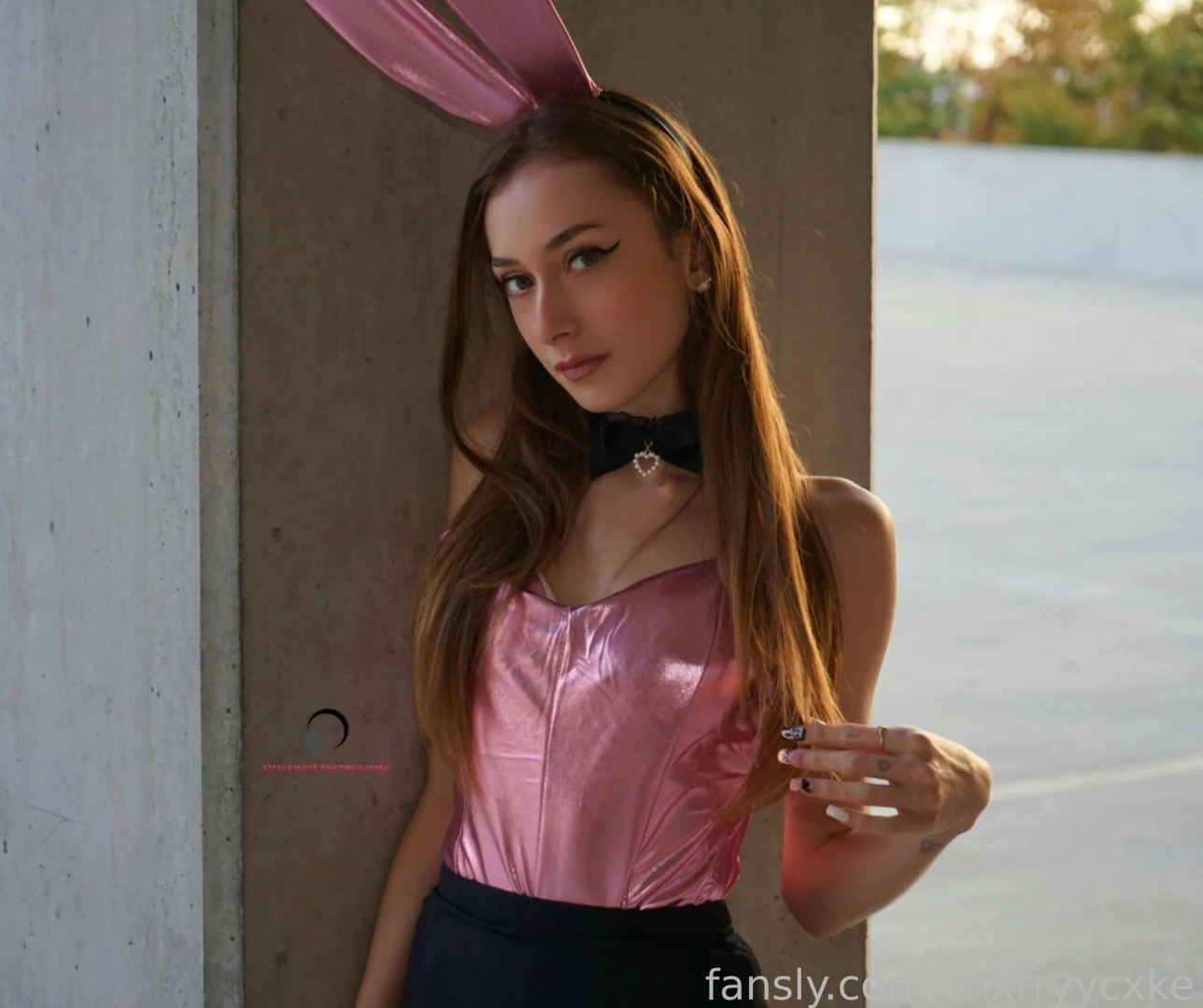 Pink playboy bunny professional pic set in costume head vid available part 3 