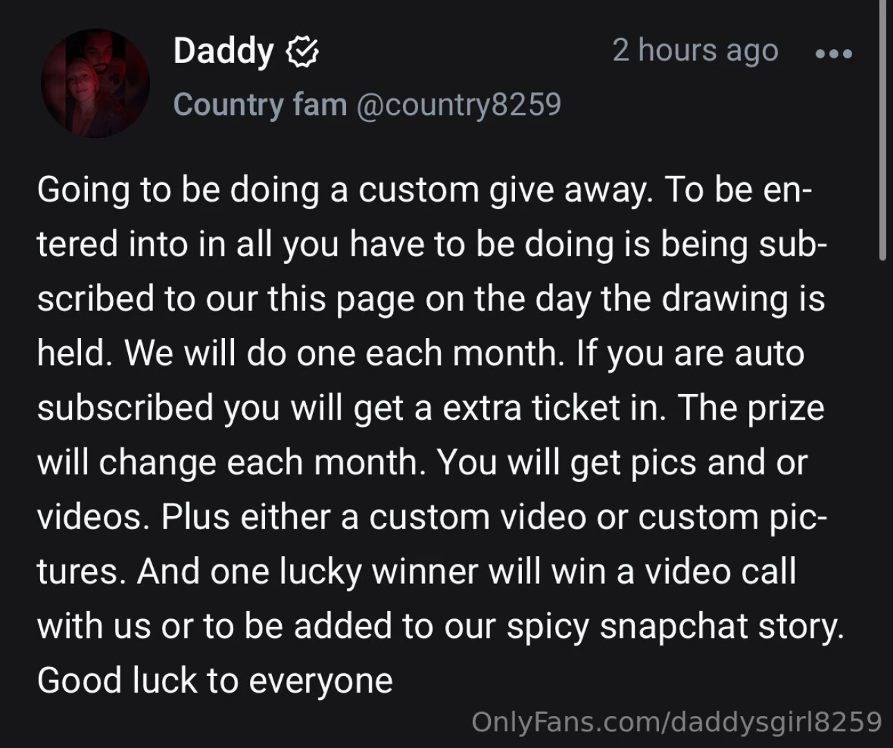 Welll why aren t you subscribing yet country8259 