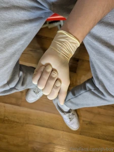 White socks white af1 white underwear and white latex gloves part 11