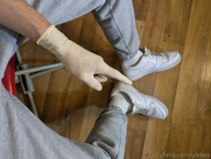 White socks white af1 white underwear and white latex gloves part 21