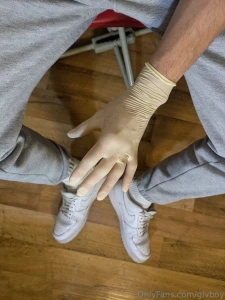 White socks white af1 white underwear and white latex gloves part 1