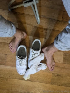 White socks white af1 white underwear and white latex gloves part 19