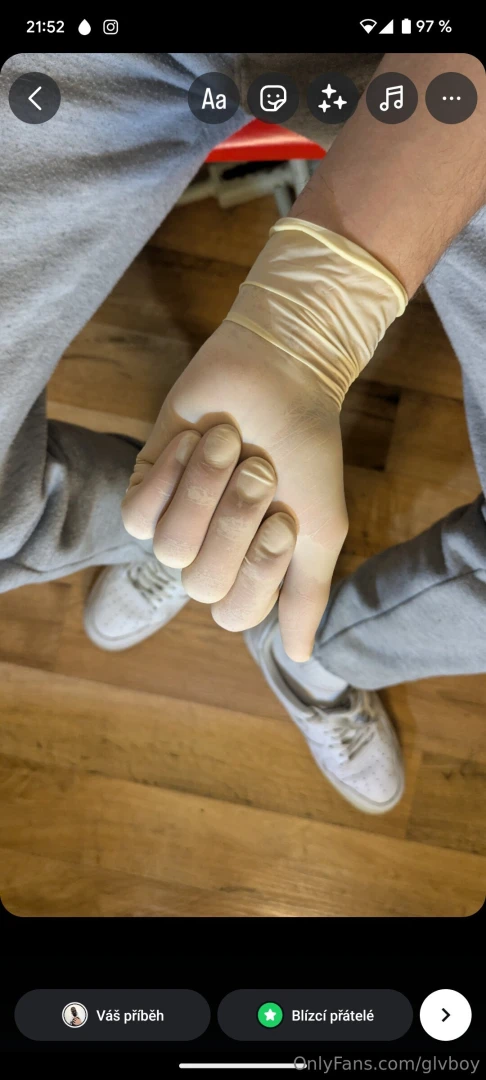 White socks white af1 white underwear and white latex gloves part 20 