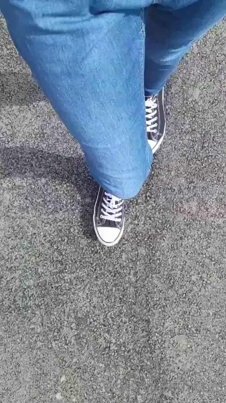 Listen to the denim rubbing amp my cute feet tapping some kinky asmr 