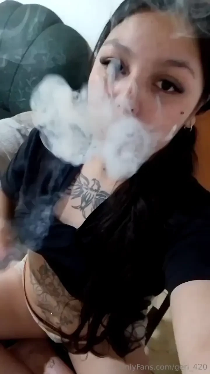 This bitch wants to smoke and get horny 