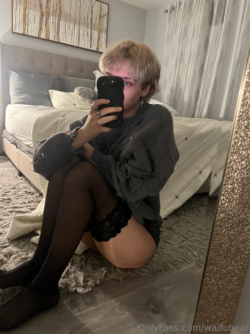 Knee socks are ready to be slipped down 