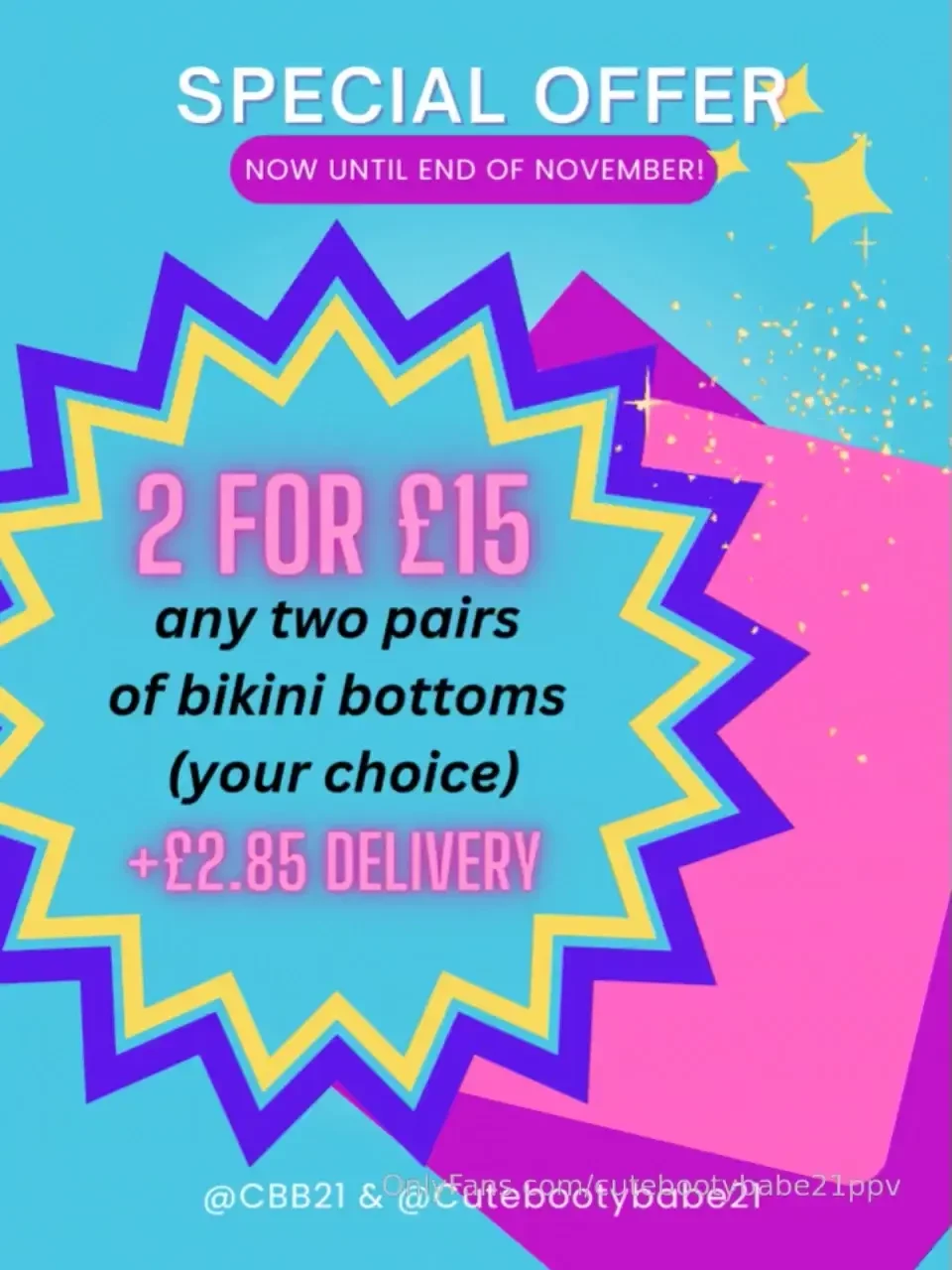A selection of offers available to have a pair or multiple pairs of my 