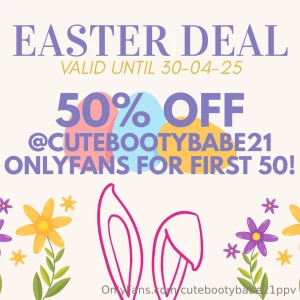 50 off for the first 50 quick -- gt go sub to cutebootybabe21
