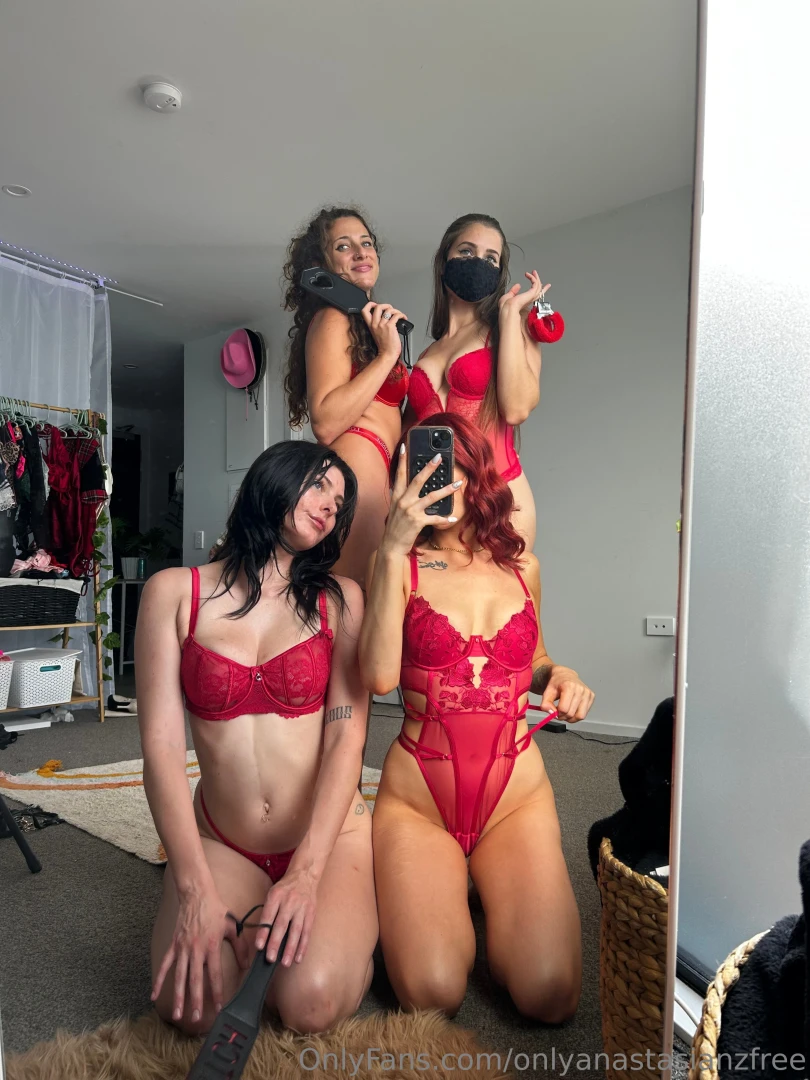 4 cheeky girls dressed in red we have been so naughty lately i can t part 1 