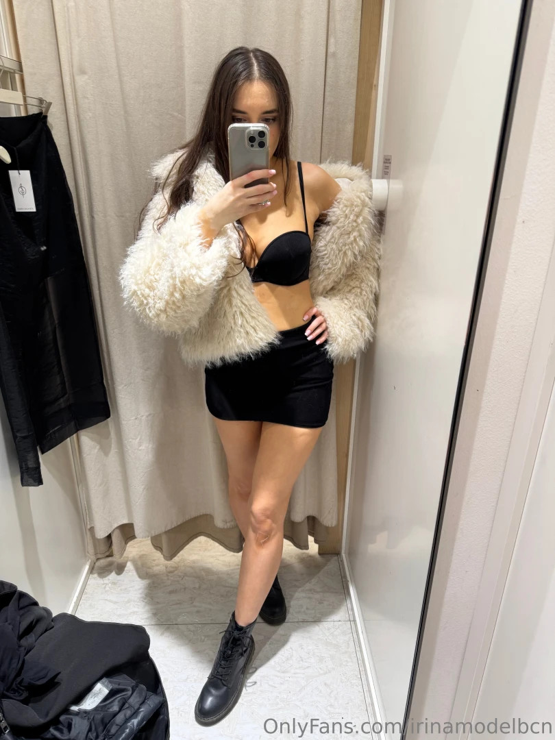I think it s kinda naughty to wear furry jacket on just a bra 