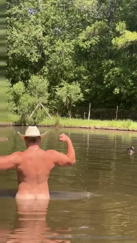 Nothing like a good dip in the pond after building some pens also i m 