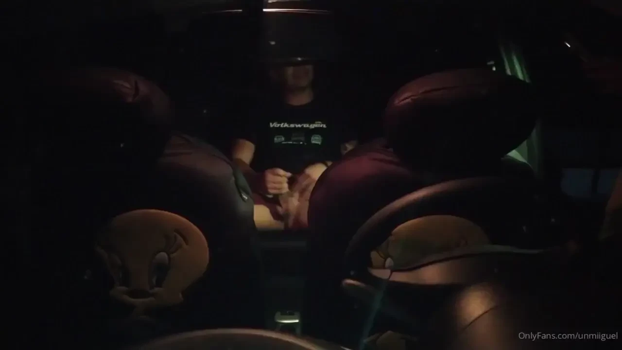 You get in the car if you see me jerking off there is room to fuck and 