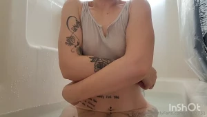 Watch me take off my wet tank top and play with my tits i m getting my