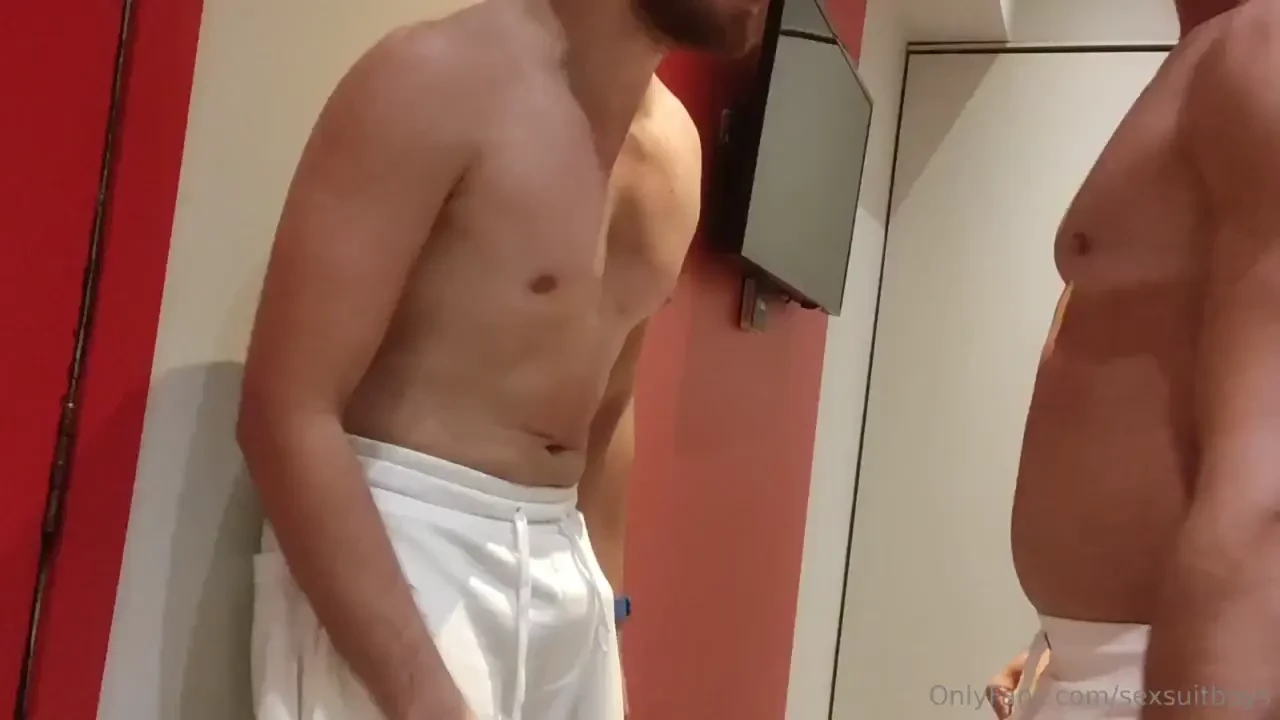 Hard gutpunching a shirtless suit boy 