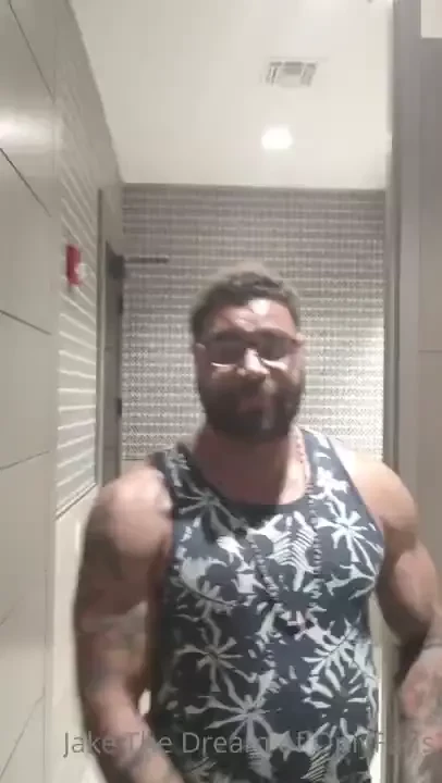 Gym bathroom beat off nude 