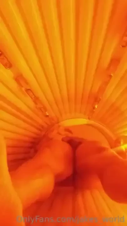Tanning booth spank off 3 