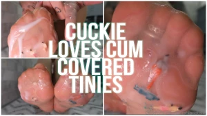 Cuckie loves cum covered tinies 3 minutes