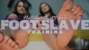 Natalie amp mila s foot slave training oh you thought you were just