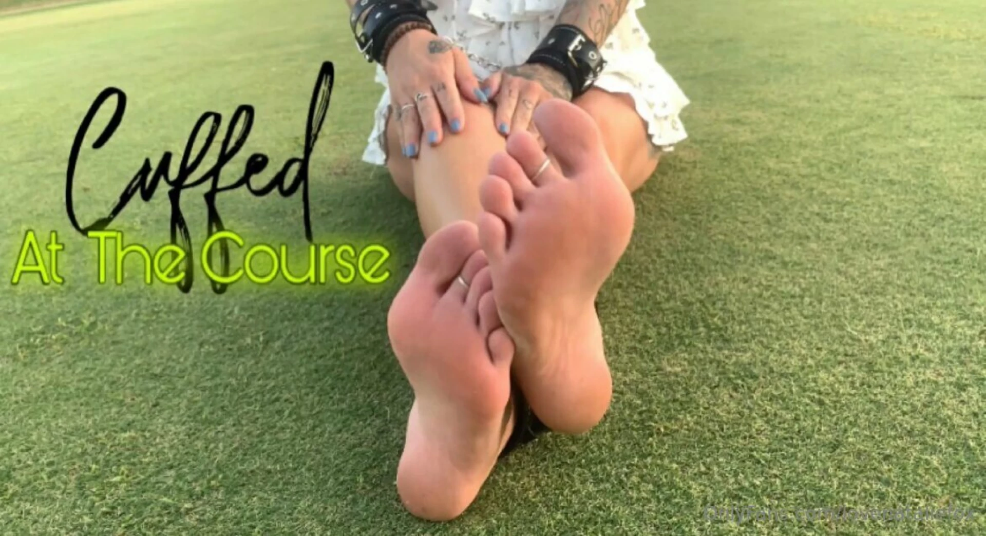 Cuffed on the course just a casual afternoon stroll on a public golf 