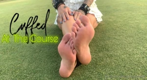 Cuffed on the course just a casual afternoon stroll on a public golf