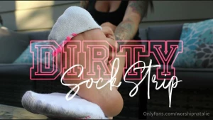 Dirty sock strip hd a slow removal of my filthy white socks revealing