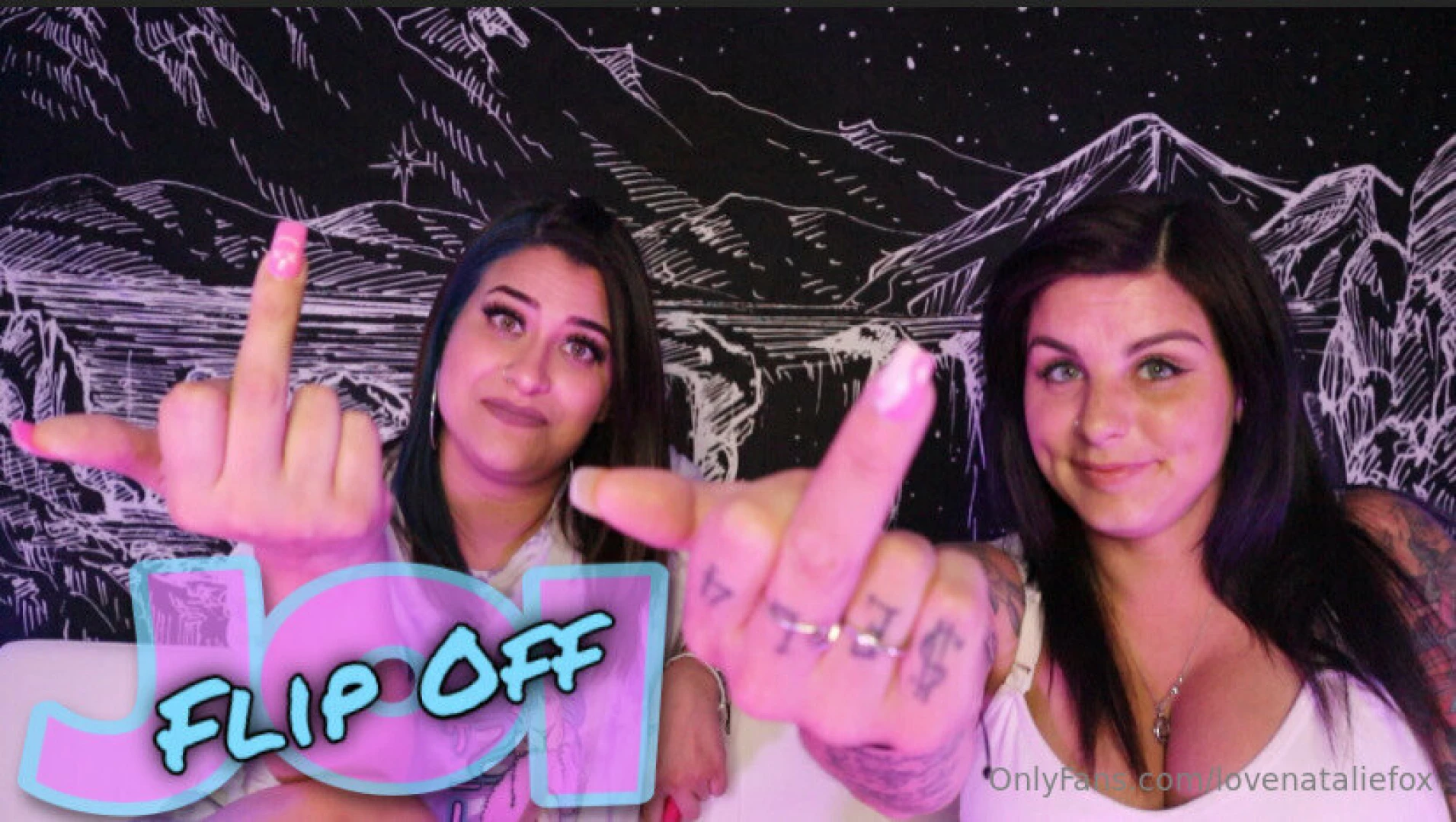 Flip off joi throbbing over the middle fingers of beautiful dominant 