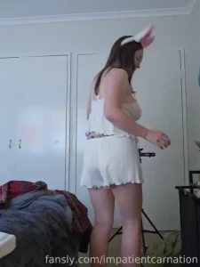 What is the white rabbit hiding bigtits lactation halloween costume
