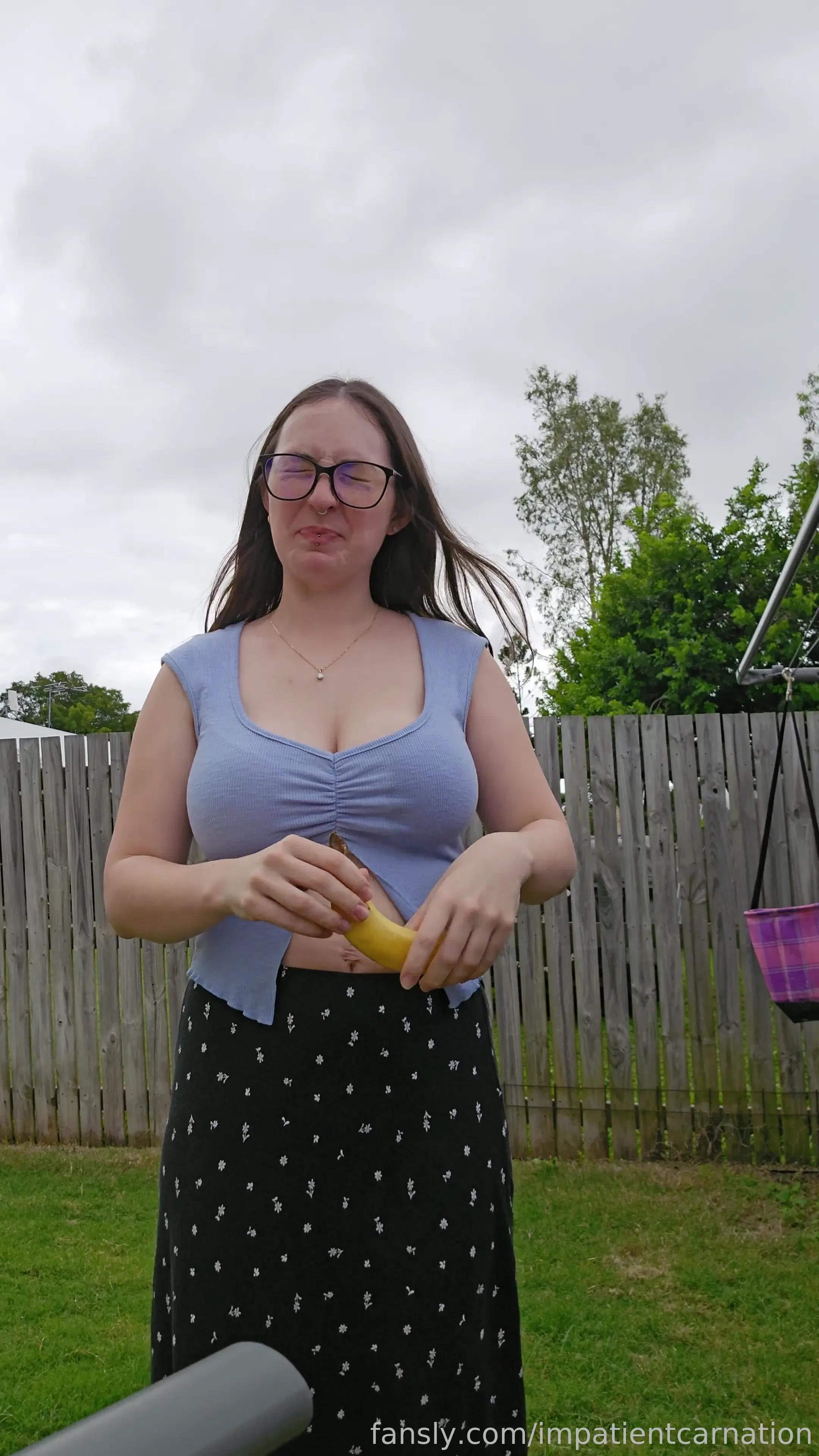 Sometimes you just need to stand in the sun and eat a banana milf 