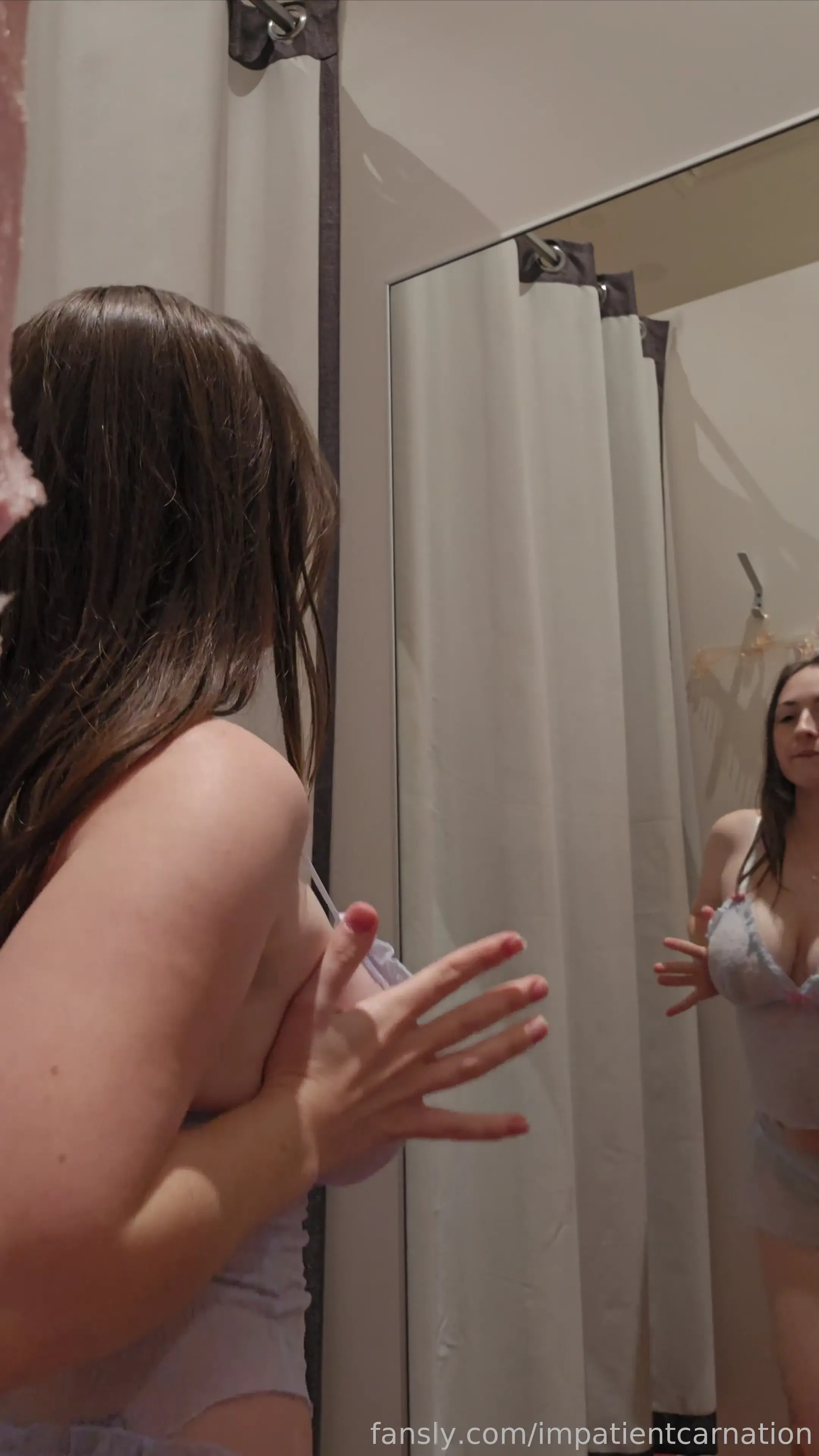 Groovy baby x dance lingerie tryon changingroom dressingroom public 