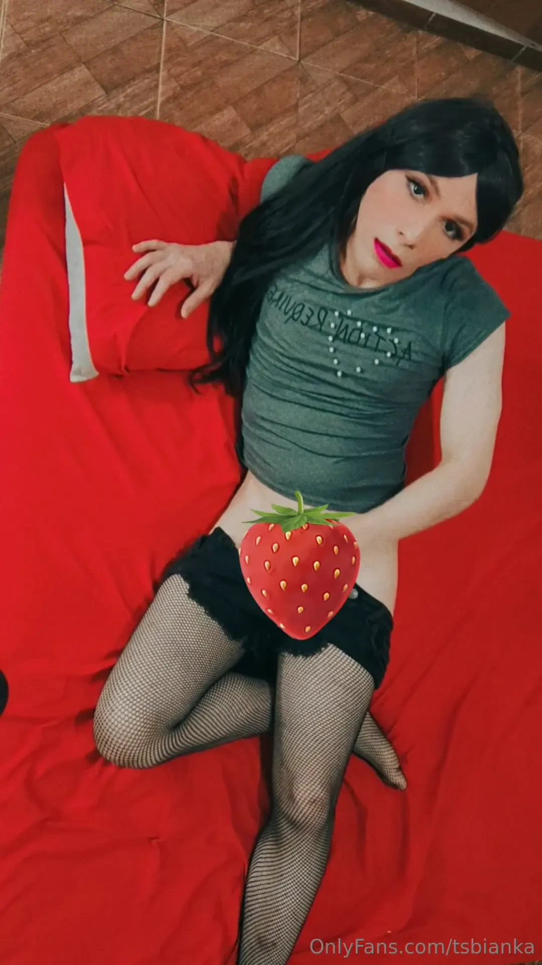 Touching myself lying down 