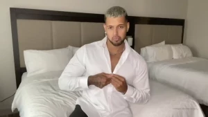 Horny on a business trip solo play featuring max konnor fleshlight amp