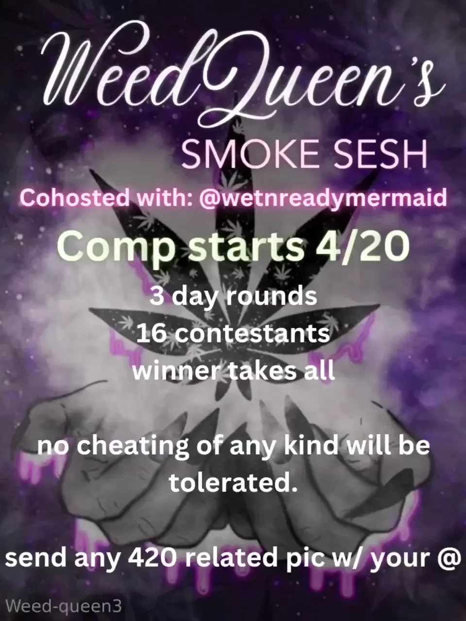 Weed queen s smoke sesh cohosted with wetnreadymermaid 55 cash tip 