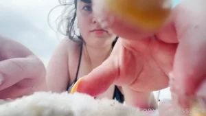 I took my favorite tiny of the day to the beach with my friends pt 3