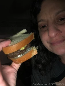 Hamburger on challah