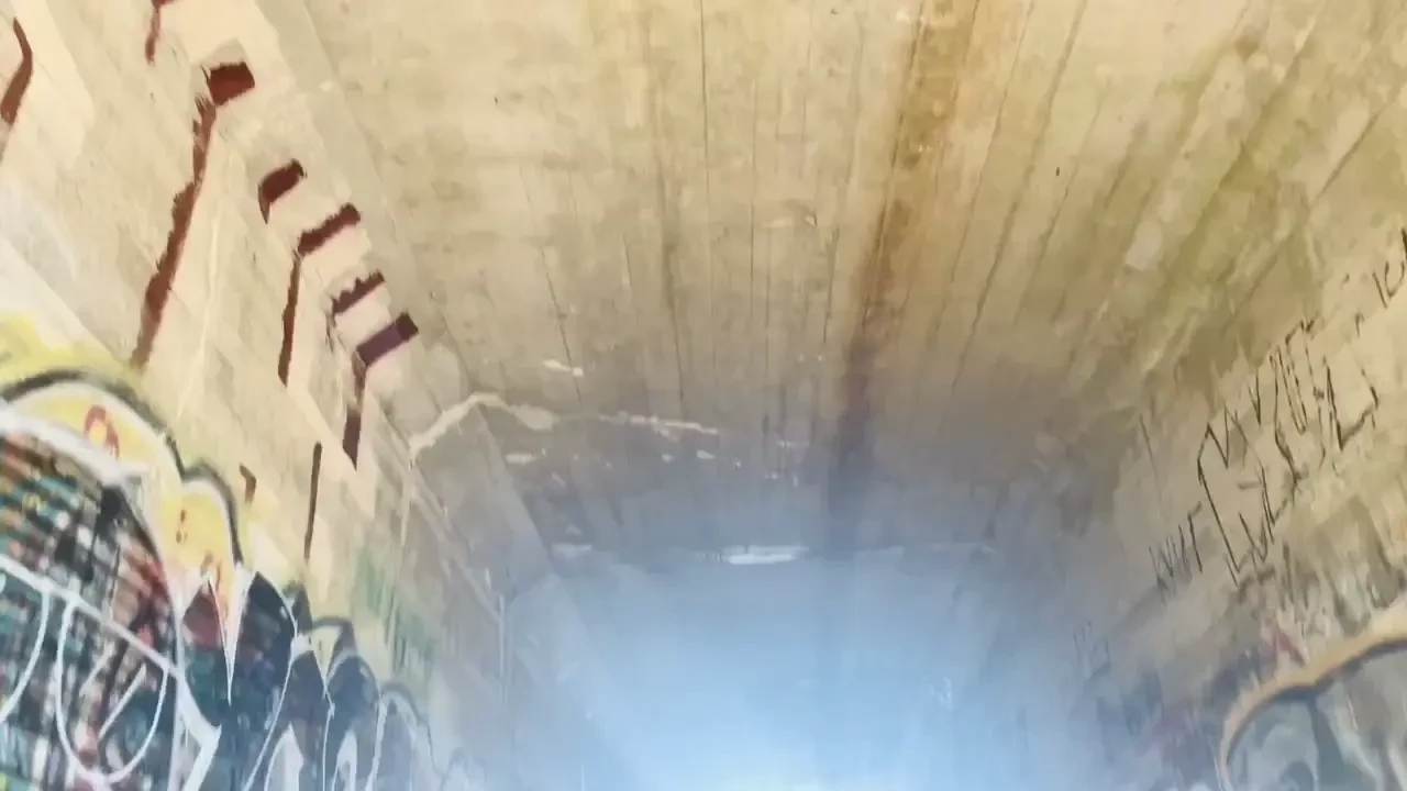 Sitting on abandoned tracks when the earth starts shaking because 
